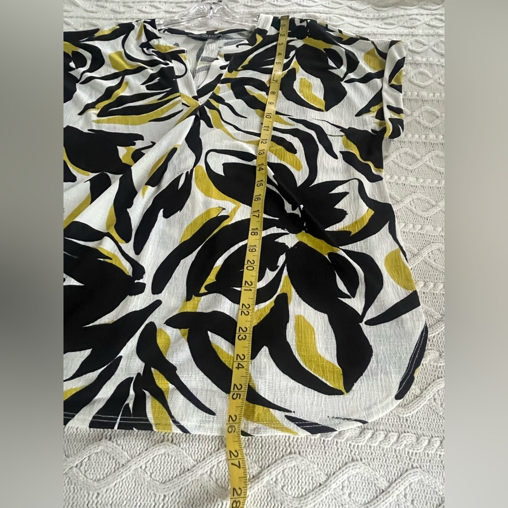 Fred David Stylish Black and Lime Short Sleeve Women's Blouse Size XL - Picture 16 of 16